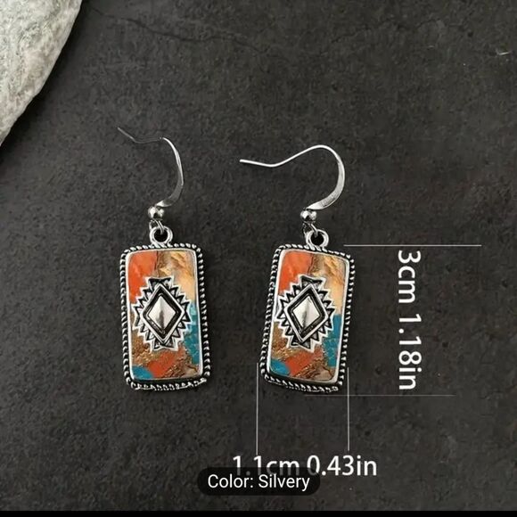 Western boho style earrings - Picture 6 of 6